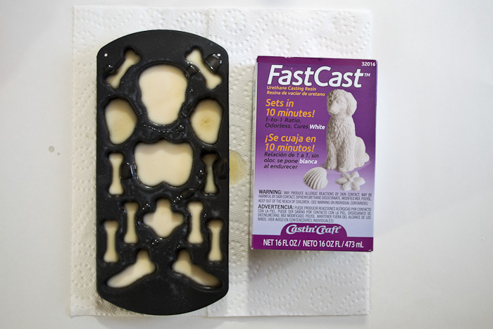 resin Halloween decorations - fastcast poured, will cure in ten minutes