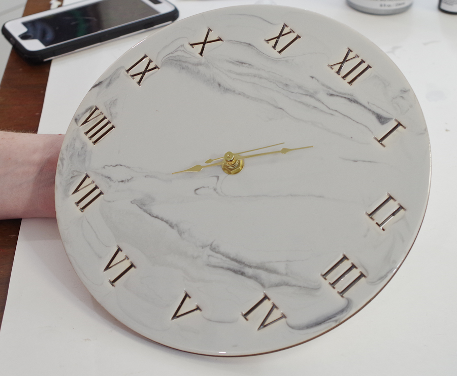 Wood and Resin Clock- put the clock together