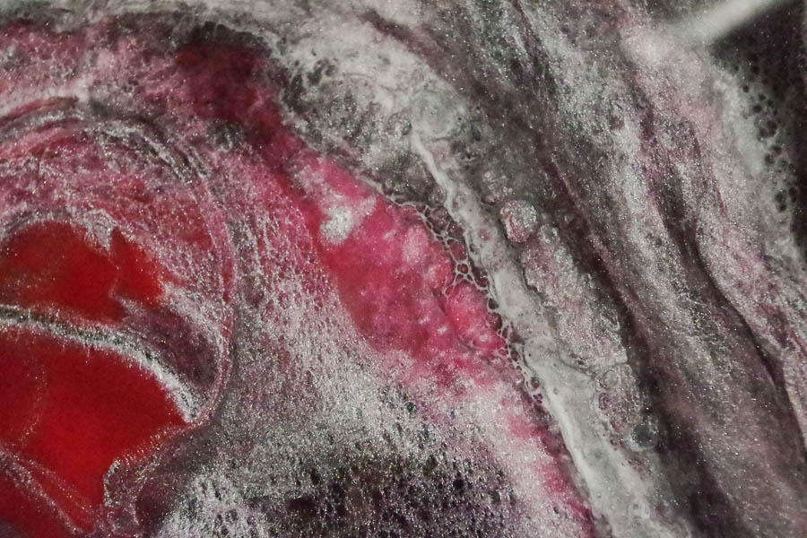 Poured Resin Side Table - Closeup
