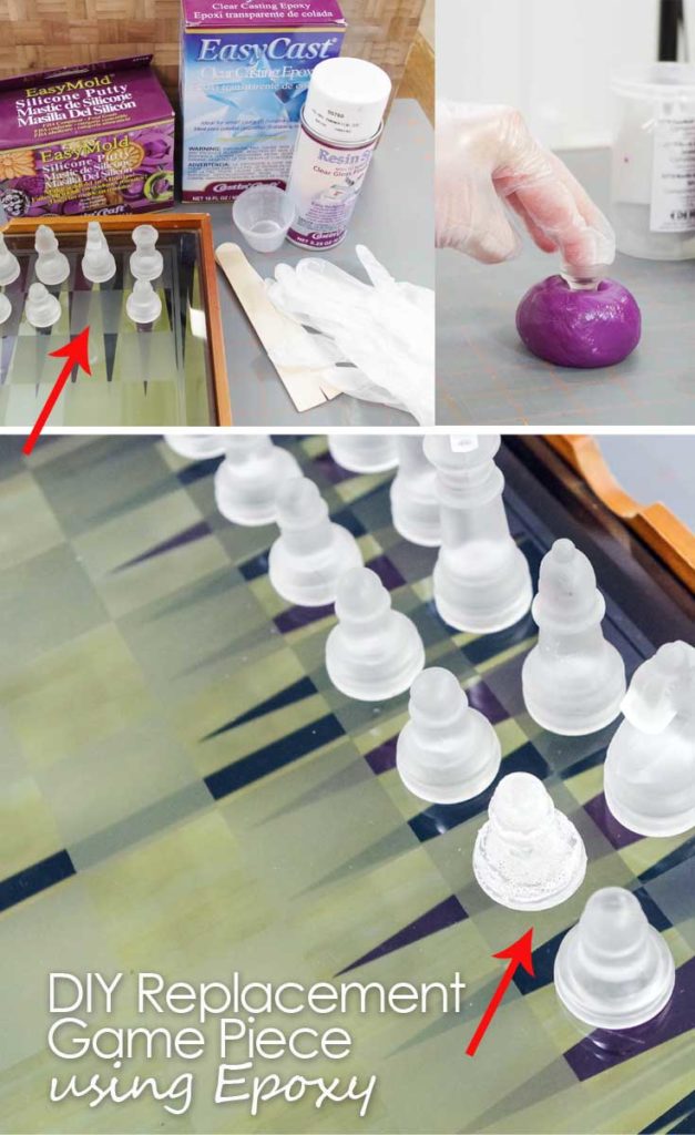 Check out how I used EasyMold Silicone Putty and EasyCast Clear Casting Epoxy to create a mold and replicate a new piece for our chess set! 