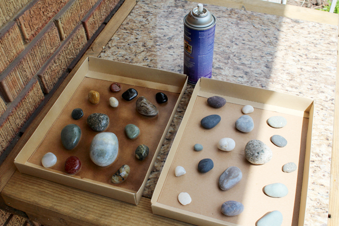 polishing rocks with spray sealer
