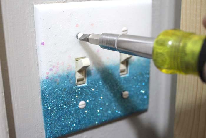 Glitter Resin Switch Plate Craft 