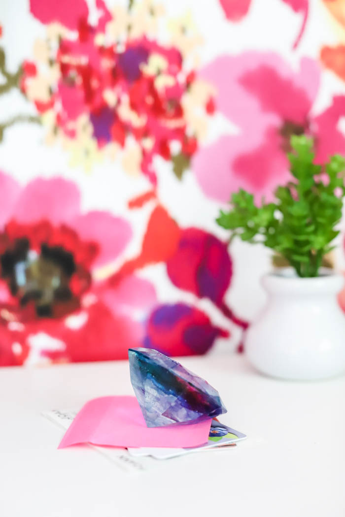 colorful diamond paperweight