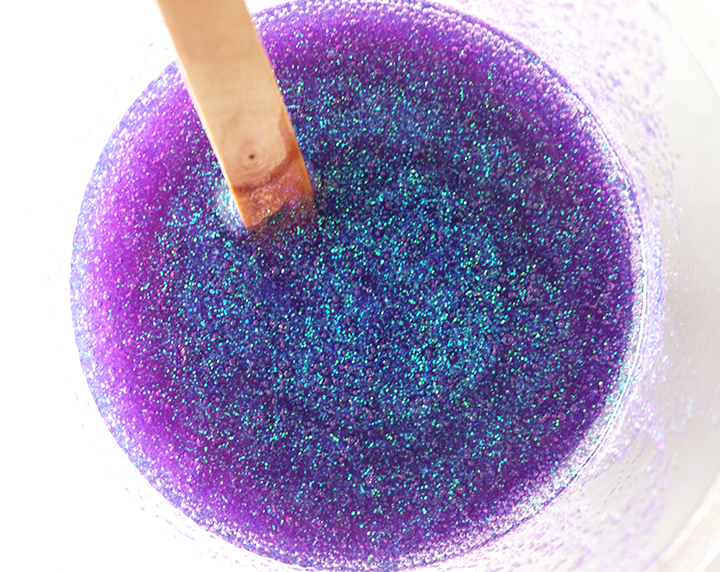 Purple Glittered Resin