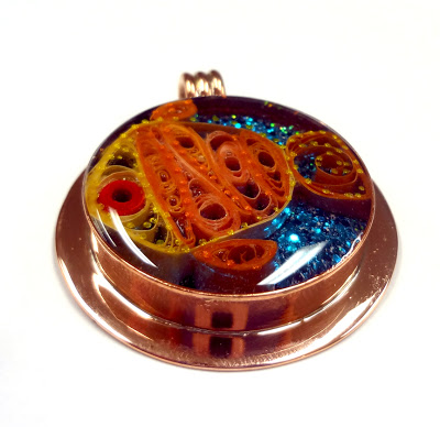 Quilling Encased in Jewelry Resin