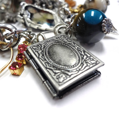 Locket Charm With Resin