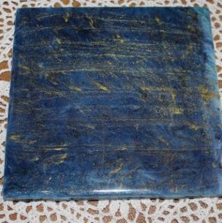 Resin Tile with Gold Iridescent Powder (1)