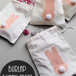 1 Burlap Bunny Treat Bags