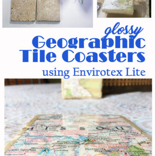 Geographic Tile Coaster Pinterest image