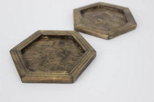 A simple wooden frame for your own modern hexagon coasters