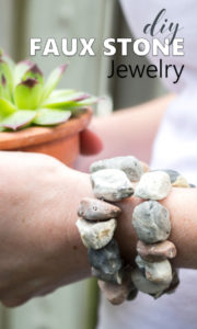 Make a rustic and boho inspired faux stone bracelet with EasySculpt clay!
