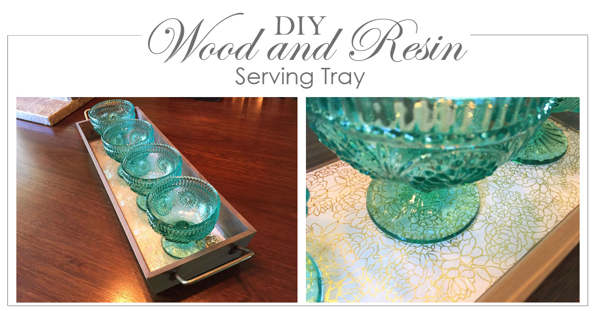 Shiny Wood and Resin Serving Tray - Resin Crafts