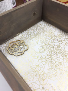 Wood and Resin Tray - resin poured, bubbles popped