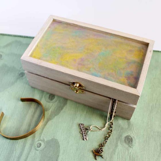 Marbled Resin Jewelry Box