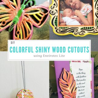 DIY Colorful Shiny Wood Cutouts