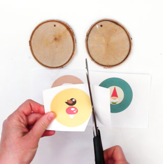 Woodland creatures circular images cut to size to transfer onto wood slices