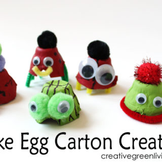 how to make mini monster creatures from a recycled egg carton