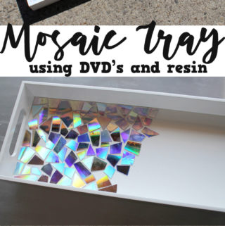 recycled dvd’s mosiac tile pieces tray with envirotex lite high gloss resin craft pin (1)
