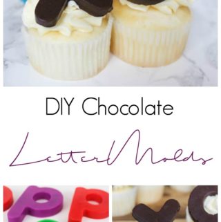 Easy and creative DIY chocolate letters! Make your own molds from fridge magnets, and form chocolate letters in just a few minutes! Perfect for spelling out names, dates, etc for birthdays, weddings, anniversary parties, engagement parties, and more!