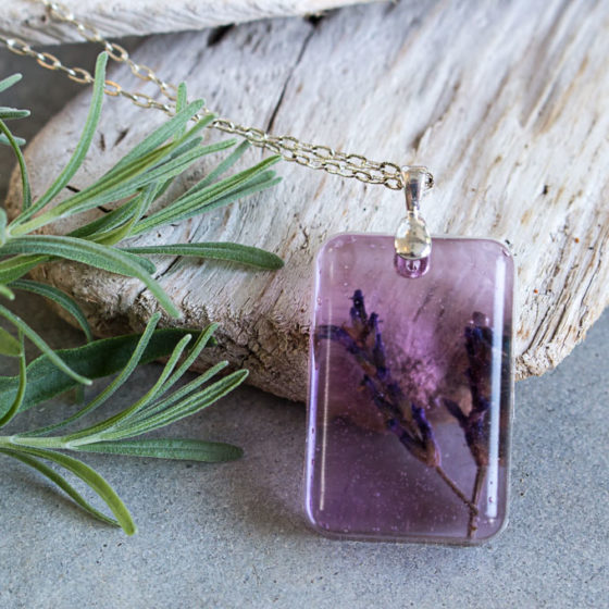 DIY Lavender Flower Pendant with EnviroTex Jewelry Resin