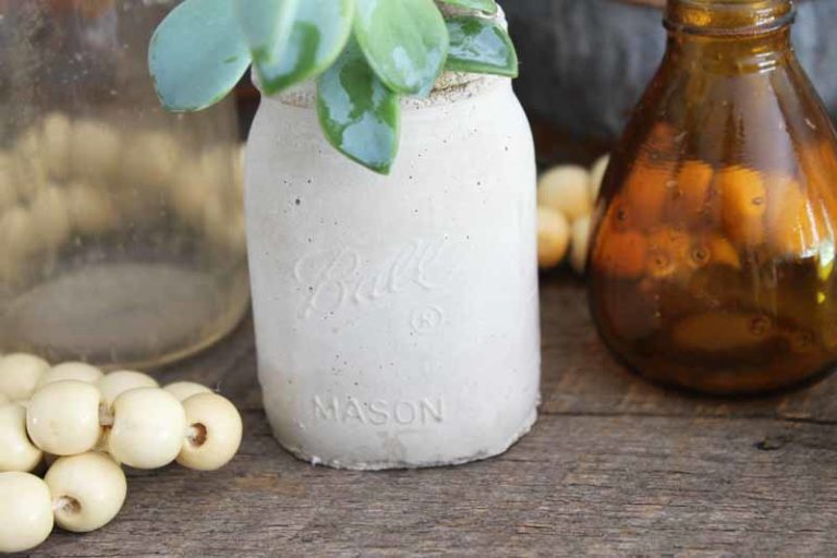Concrete Mason Jar Planter Resin Crafts Blog