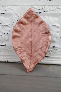 DIY Leaf Imprint Clay Bowls- single leaf bowl