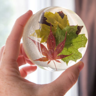 Capture the natural beauty of the late summer with a one-of-a-kind maple leaf resin paperweight. A full tutorial is included for this office DIY idea!