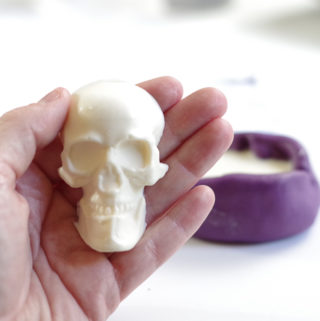 ETI Skull Mold - casted skull mold with Fastcast