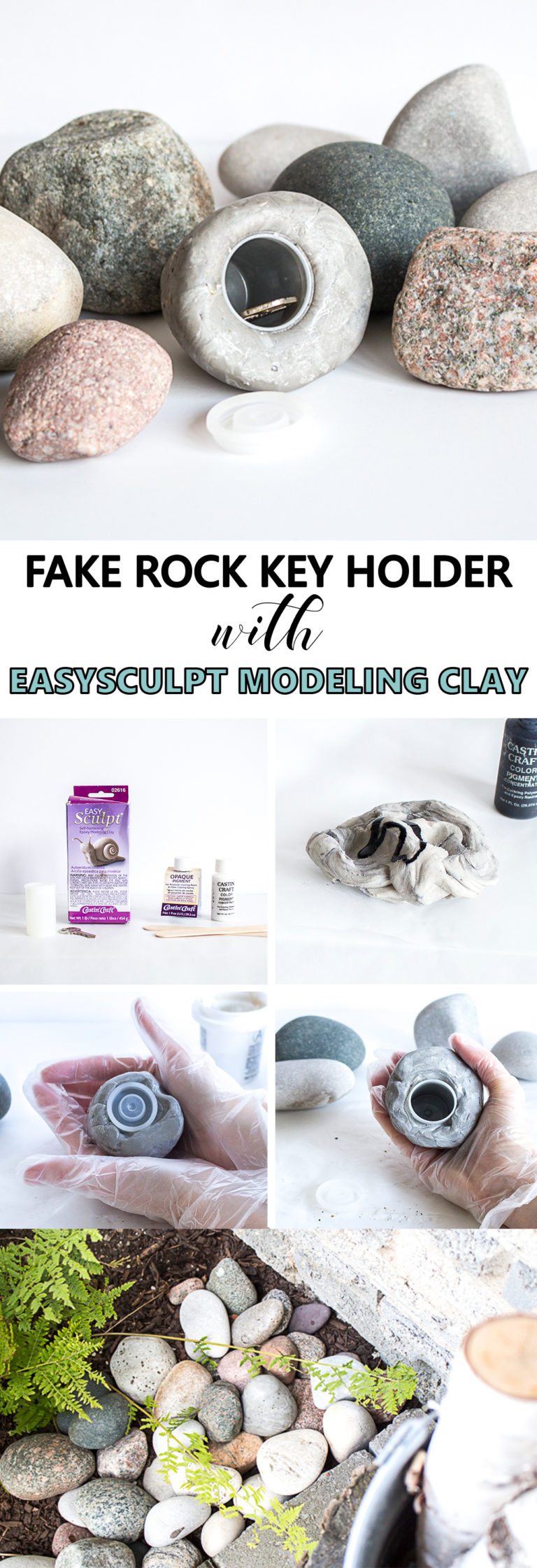 Fake Rock Key Holder with EasySculpt Resin Crafts Blog
