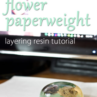 Layering Resin to make paperweight- pinterest image