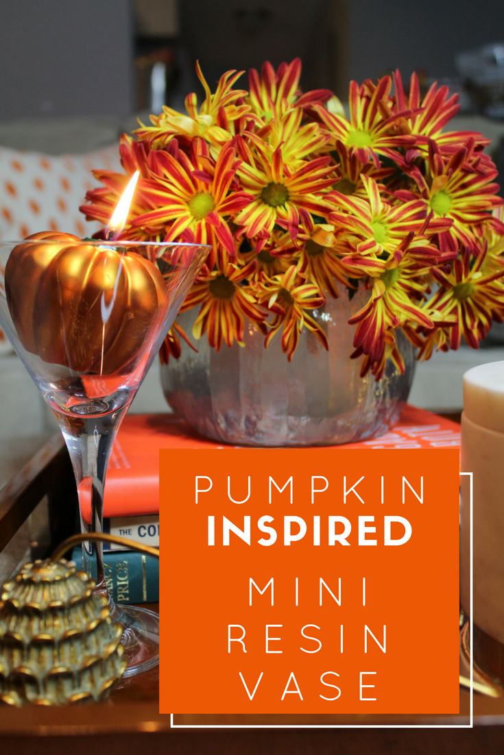 I'm not a big Fall decorator, but I love to bring in some Fall blooms. I was looking for a pumpkin vase, but decided to make my own. This was a fun project! via @resincraftsblog