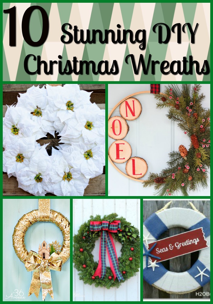 10 Stunning DIY Christmas Wreaths #Christmasdecor #christmaswreaths #diychristmasdecor via @resincraftsblog