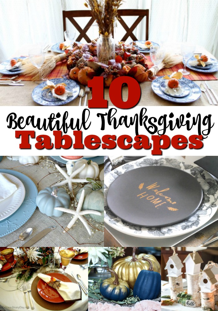 Beautiful Thanksgiving Tablescape ideas! #Thanksgivingdecor #Thanksgiving via @resincraftsblog