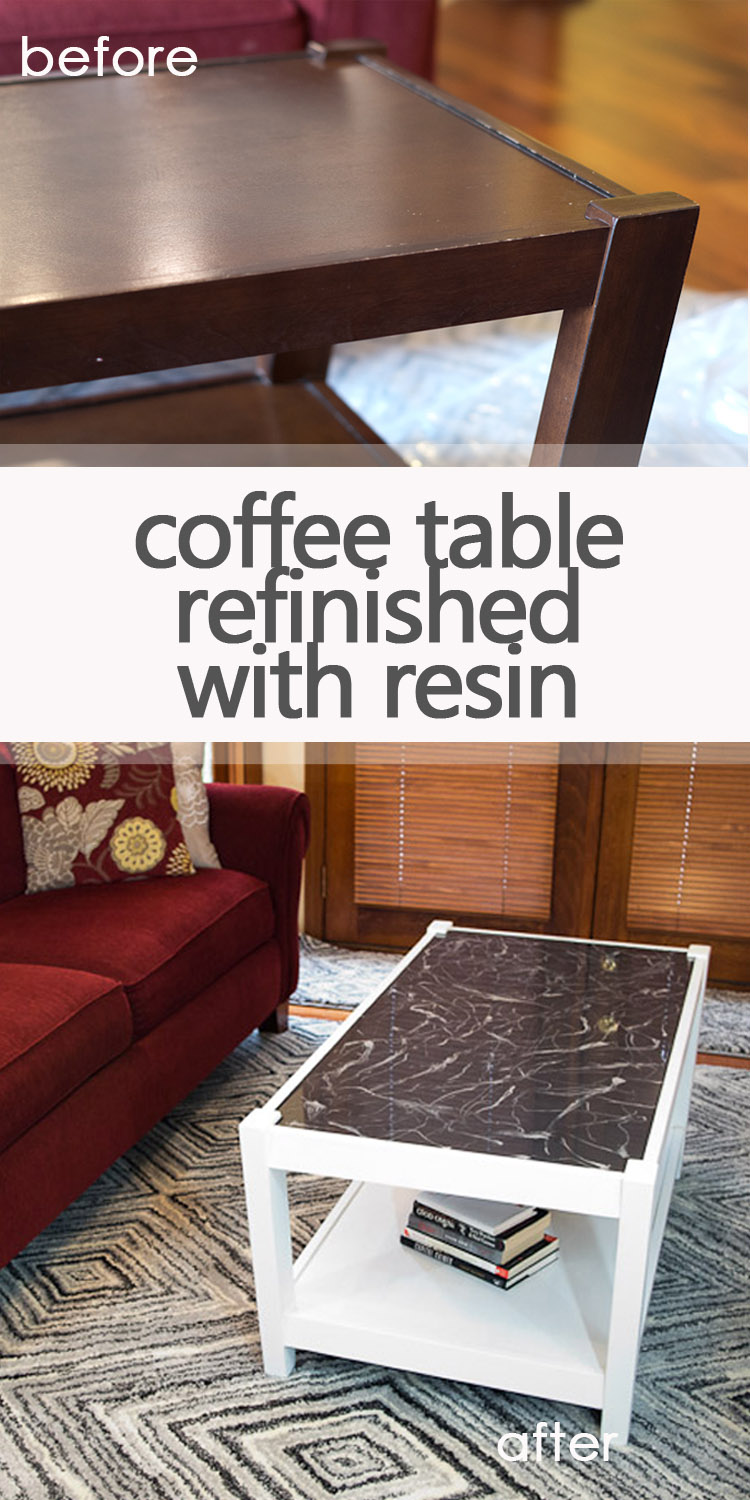 Find out how I refinished this coffee table to turn it into a showstopping piece using Envirotex Lite resin!  via @resincraftsblog