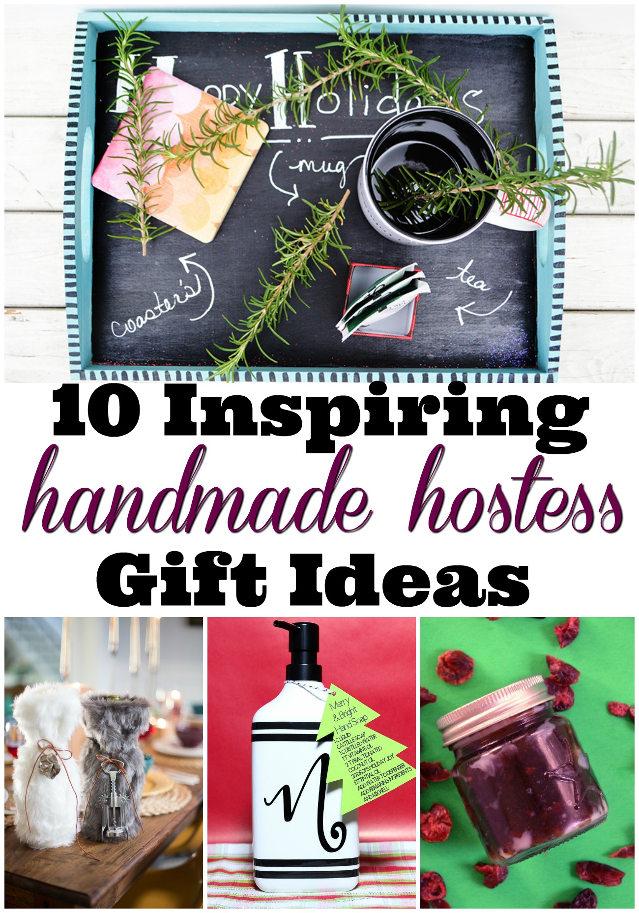 10 inspiring handmade hostess gift ideas #hostessgifts #giftideas #diygifts via @resincraftsblog