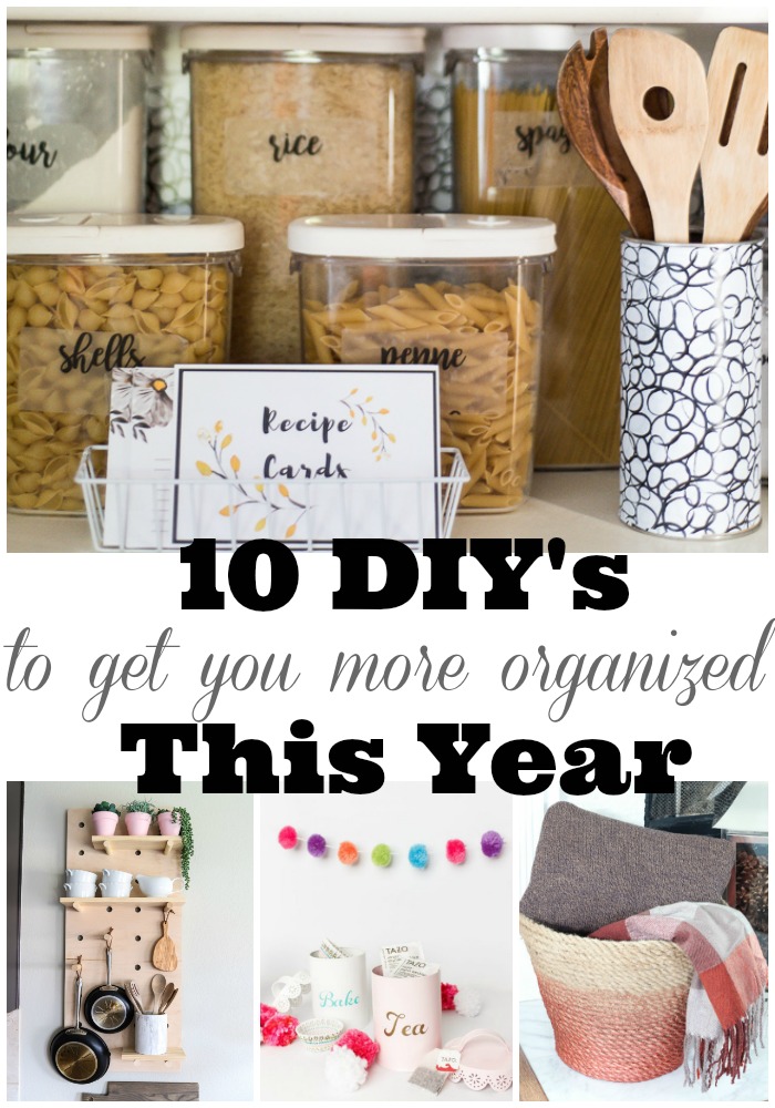 10 DIYs to help you get organized in the new year! #organizationhacks #organizing #organization via @resincraftsblog