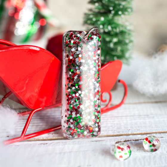 DIY Christmas Glitter Resin Jewelry