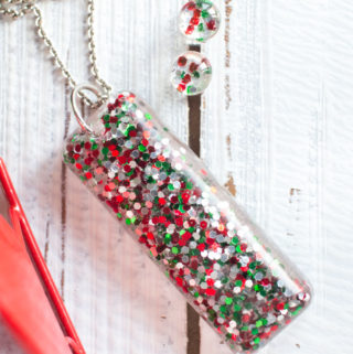 Resin Glitter Earrings Christmas Sustain My Craft Habit-7407
