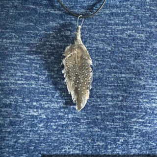 Resin Coated Feather Necklace