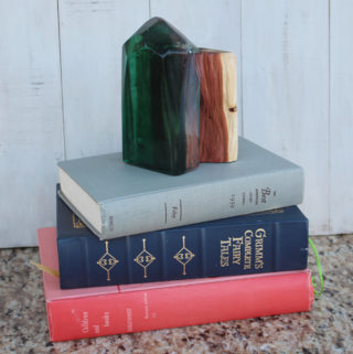 Geometric Crystal Resin Wood Bookend DIY