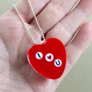 Make a Valentine's Day necklace with letter beads! A cute DIY gift idea that anyone would love!