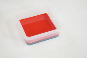 Layering Resin - DIY Pencil Holder- red resin curing