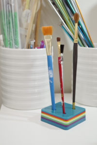 Layering Resin - DIY Pencil Holder- resin holder can be for paintbrushes as well