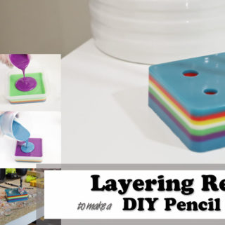 Layering Resin - DIY Pencil Holder Social Media Image