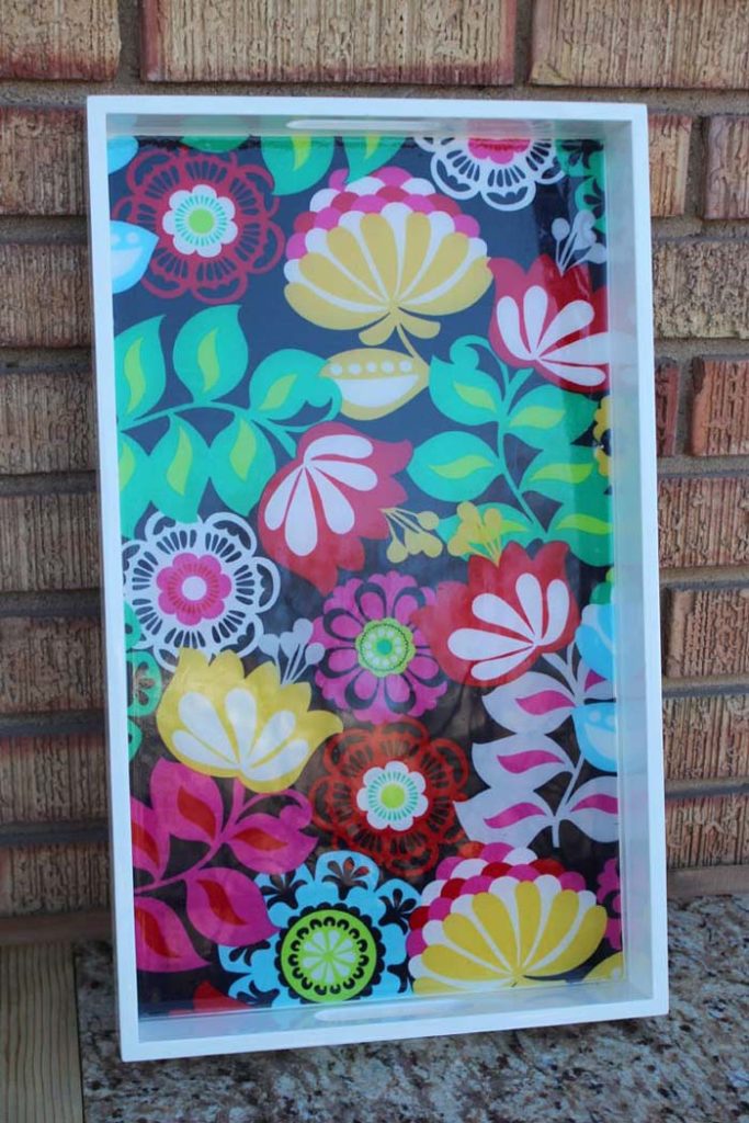 Fabric Resin Serving Tray DIY