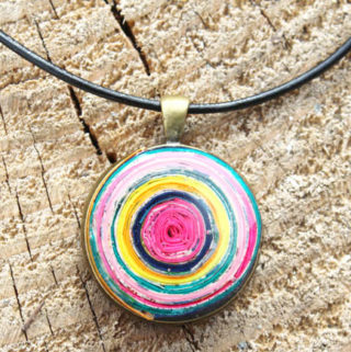 rolled paper resin pendant diy resin crafts blog upcycle (12)