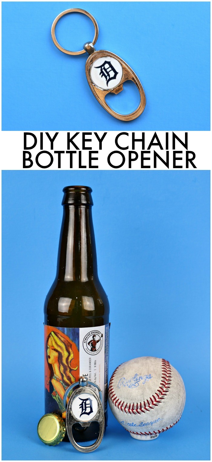 Personalized Key Chain Bottle Opener for Father's Day via @resincraftsblog