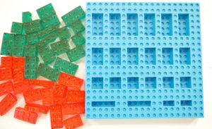 DIY Lego Mold using silicone rubber - completed mold with hard candy made using it