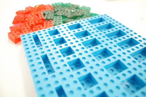 DIY Lego Mold using silicone rubber - completed mold horizontal