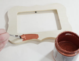DIY Resin Coated Copper Picture Frame - paint frame